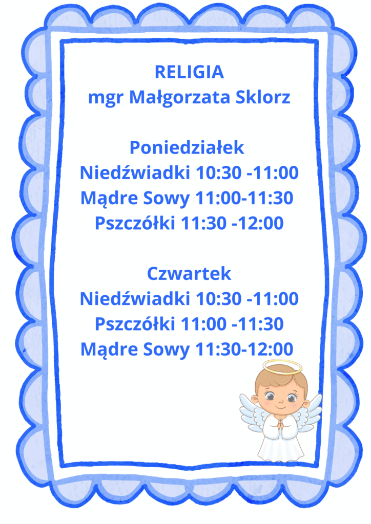 Opis zajęć z religii