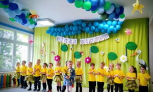 Dzieci z grupy "Słoneczka" podczas występu na wiosennym koncercie w naszym przedszkolu