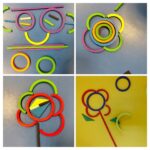 Kreatywne kompozycje dzieci z grupy "Słoneczka" z darami Froebla