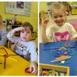 Dzieci z grupy "Słoneczka" podczas zabawy z darami Froebla