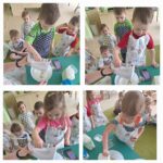 Ciasto na gofry w przygotowaniu-dodawanie kolejnych składników