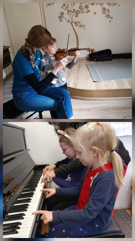 "Mądre Sowy" grają na instrumentach