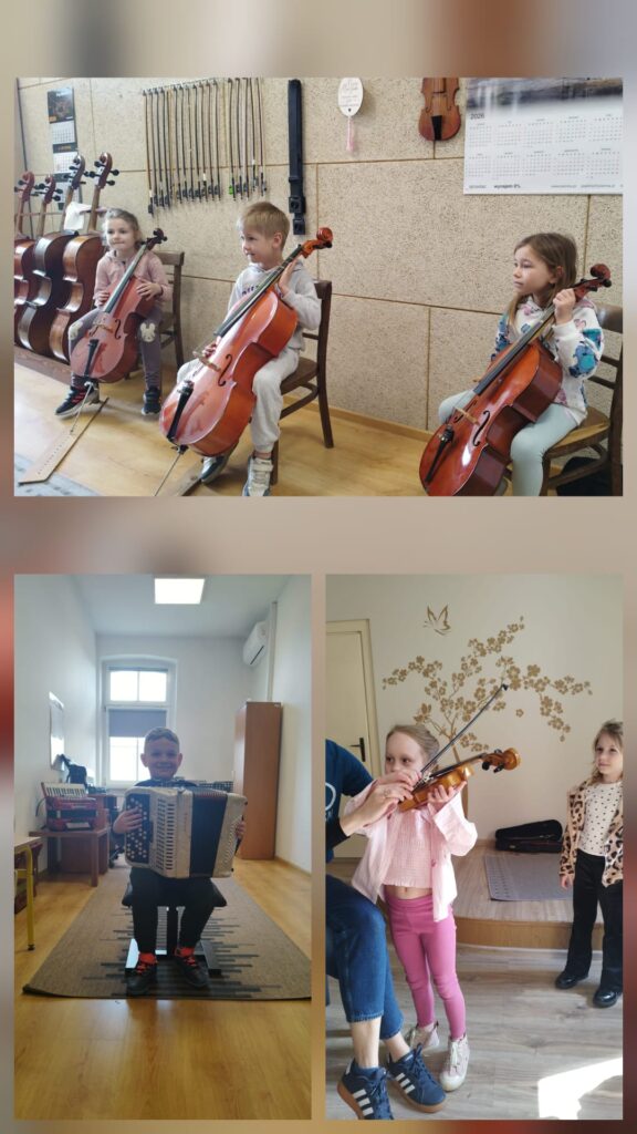 "Mądre Sowy" grają na instrumentach