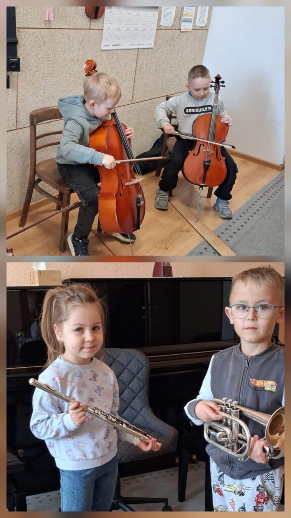 "Pszczółki" grają na instrumentach