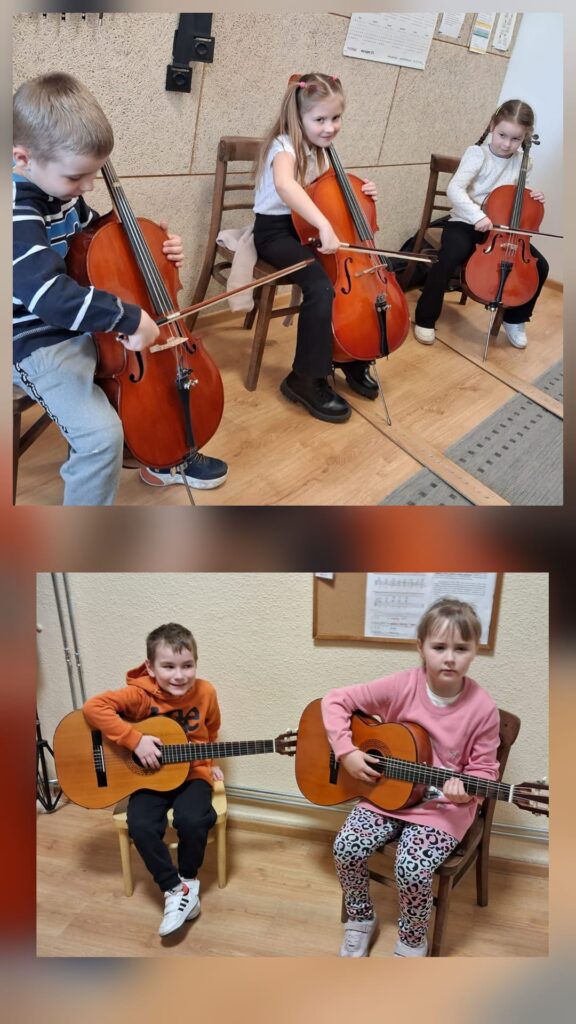 "Pszczółki" grają na instrumentach