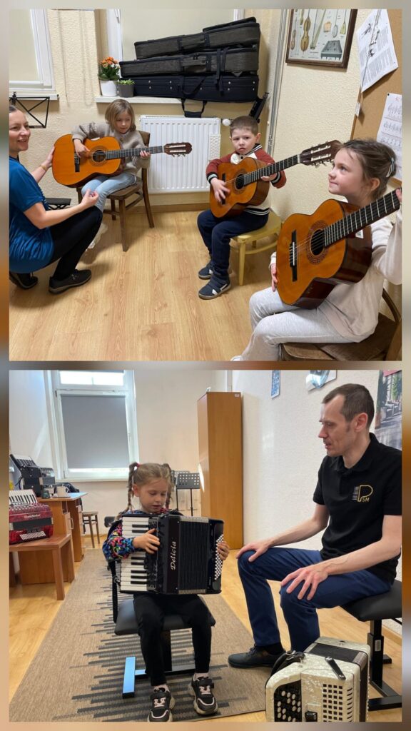 "Pszczółki" grają na instrumentach